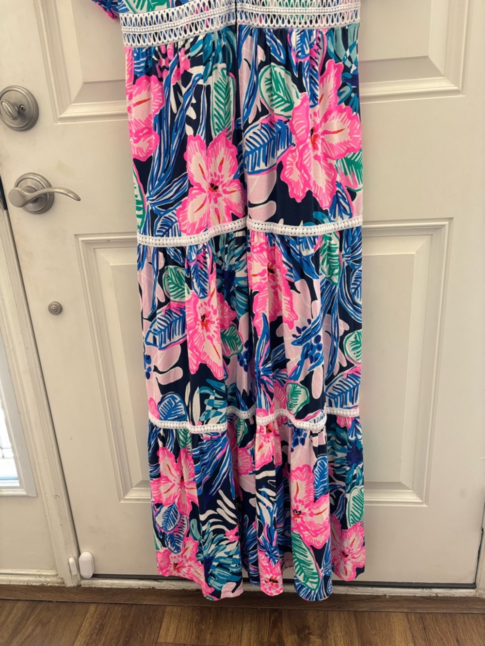 Lilly Pulitzer Maribella Maxi Dress High Tide Navy 8 - Picture 10 of 12